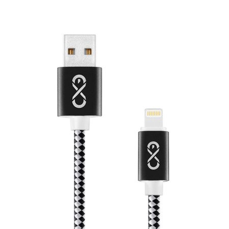 Kabel USB-Lightning eXc DIAMOND1.5m, czarno-srebrny