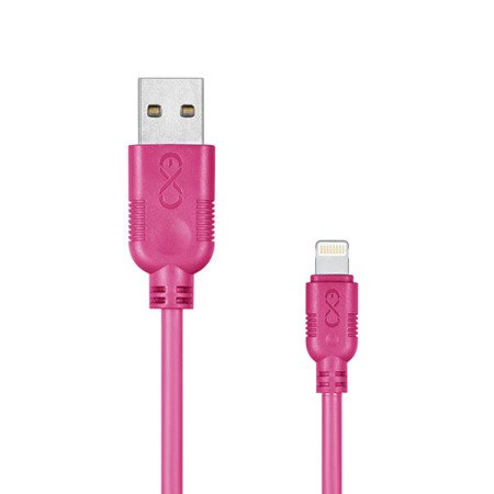 Kabel USB-Lightning eXc WHIPPY 0.9m róż