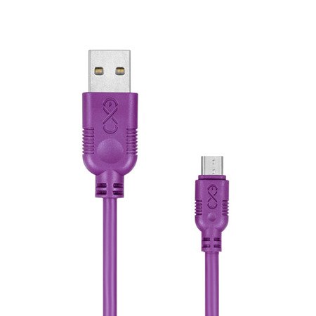 Kabel USB - micro USB eXc WHIPPY 0.9m fioletowy