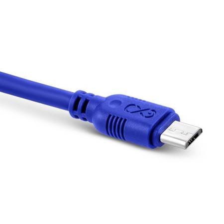 Kabel USB - micro USB eXc WHIPPY 0.9m granatowy