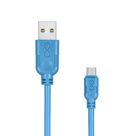 Kabel USB - micro USB eXc WHIPPY 0.9m niebieski