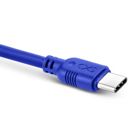Kabel USB2.0 - USB-C eXc WHIPPY 0.9m granatowy