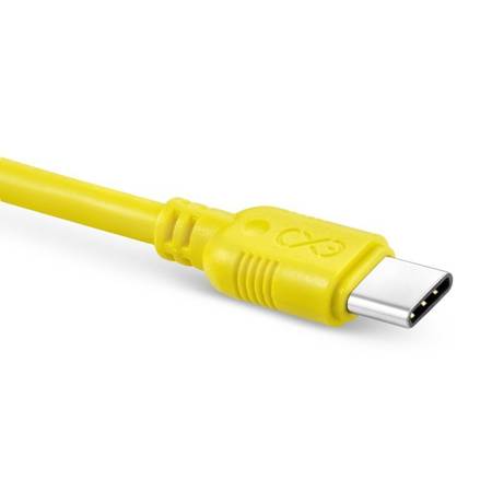 Kabel USB2.0 - USB-C eXc WHIPPY 0.9m żółty