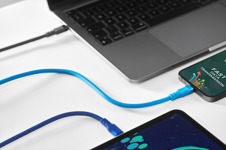 Kabel USB2.0 - USB-C eXc WHIPPY 2m biały