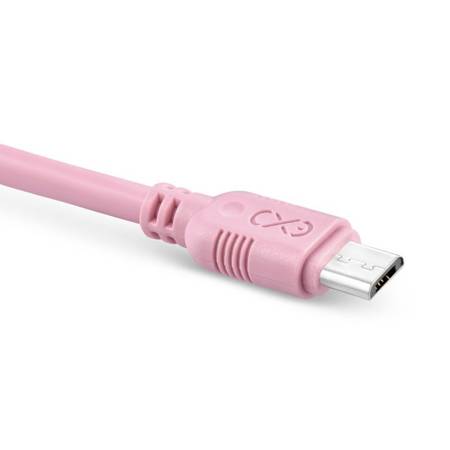 Kabel USB - micro USB eXc WHIPPY 0.9m jasny róż