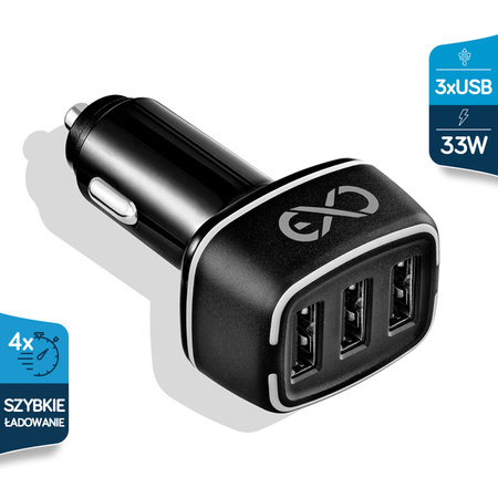 Ładowarka sieciowa eXc POWERFUL 4xUSB 6.8A czarna