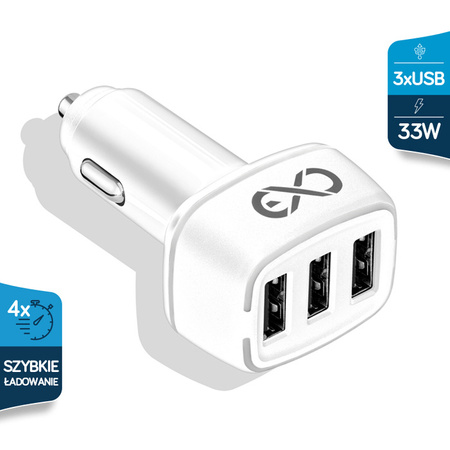 Ładowarka sieciowa eXc POWERFUL 4xUSB 6.8A czarna