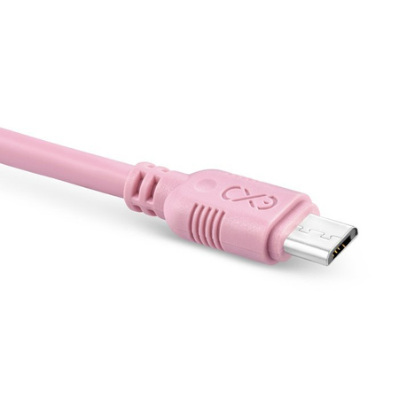 Kabel USB - micro USB eXc WHIPPY 2m jasny róż