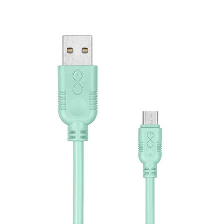 Kabel USB - micro USB eXc WHIPPY 2m miętowy