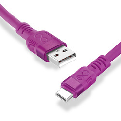 Kabel USBA-USBC eXc WHIPPY Pro 0.9m,purpurowy zachód