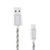 Kabel USB - micro USB eXc DIAMOND 1.5m, biało-multi