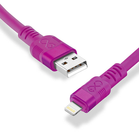 Kabel USBA-Lightning eXc WHIPPY Pro 2m,purpurowy zachód