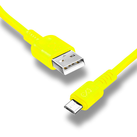 Kabel USB - micro USB eXc WHIPPY 2m neon żółty