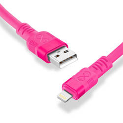 Kabel USBA-Lightning eXc WHIPPY Pro 0.9m,cukierkowy róż