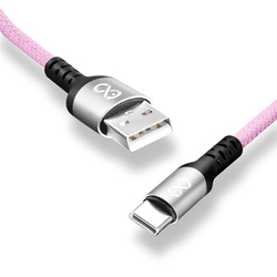 Kabel USBA-USBC eXc BRAID 1.2m,jasno różowy