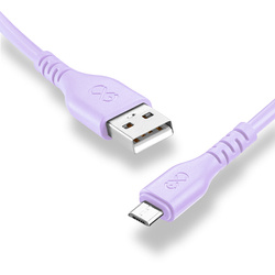 Kabel USBA-micro USB eXc BASIC 1.2m,liliowy