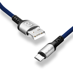 Kabel USBA-micro USB eXc BRAID 1.2m,granatowy