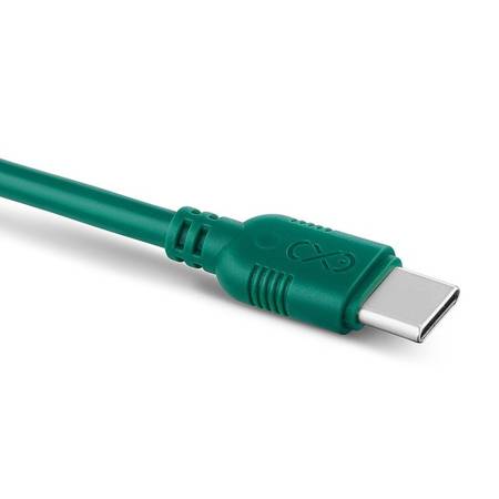 Kabel USB - USB-C eXc WHIPPY 0.9m ciemny zielony