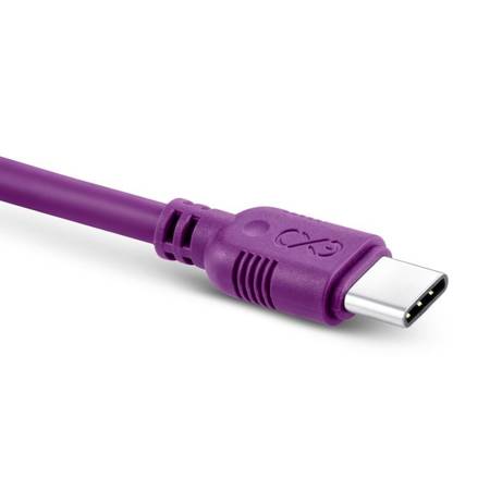 Kabel USB - USB-C eXc WHIPPY 0.9m fioletowy