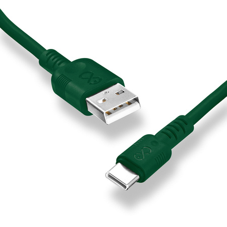 Kabel USB - USB-C eXc WHIPPY 2m ciemny zielony