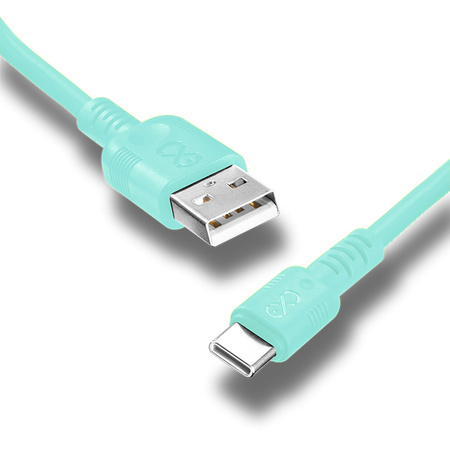 Kabel USB - USB-C eXc WHIPPY 2m jasny niebieski