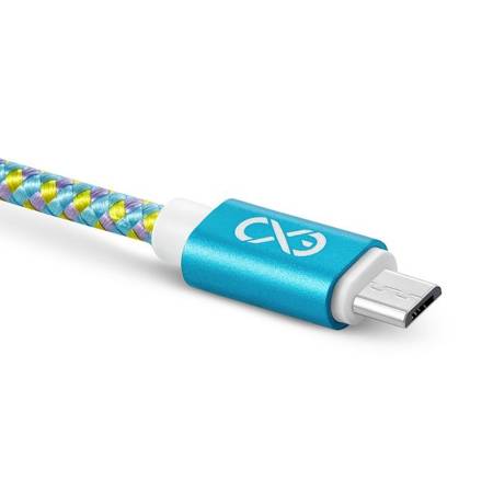 Kabel USB - micro USB eXc DIAMOND 1.5m niebiesko-fioletowo-żółty