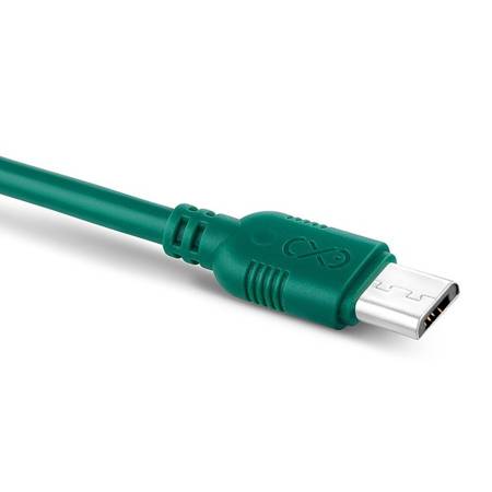 Kabel USB - micro USB eXc WHIPPY 0.9m ciemny zielony