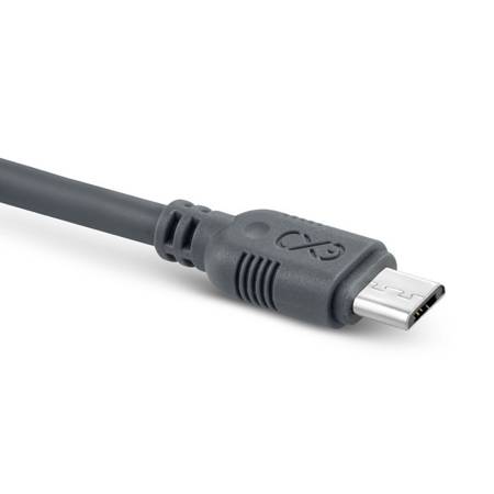 Kabel USB - micro USB eXc WHIPPY 0.9m szary