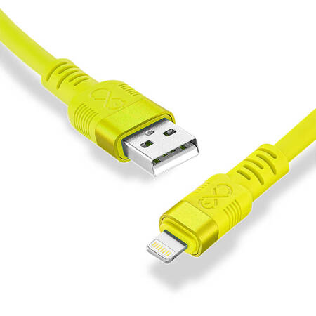 Kabel USBA-Lightning eXc WHIPPY Pro,0.9m,neonowy żółty