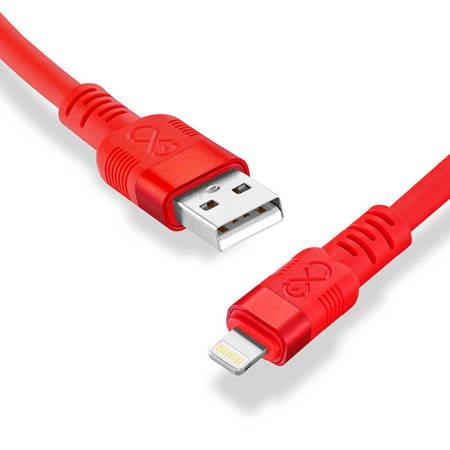 Kabel USBA-Lightning eXc WHIPPY Pro 2m,krwista czerwień