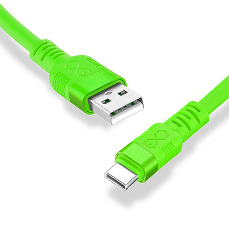 Kabel USBA-USBC eXc WHIPPY Pro 0.9m,neonowa zieleń