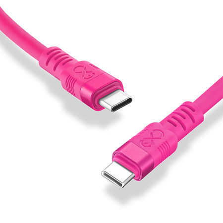 Kabel USBC-USBC eXc WHIPPY Pro 2m,cukierkowy róż