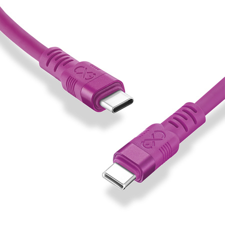 Kabel USBC-USBC eXc WHIPPY Pro 2m,purpurowy zachód